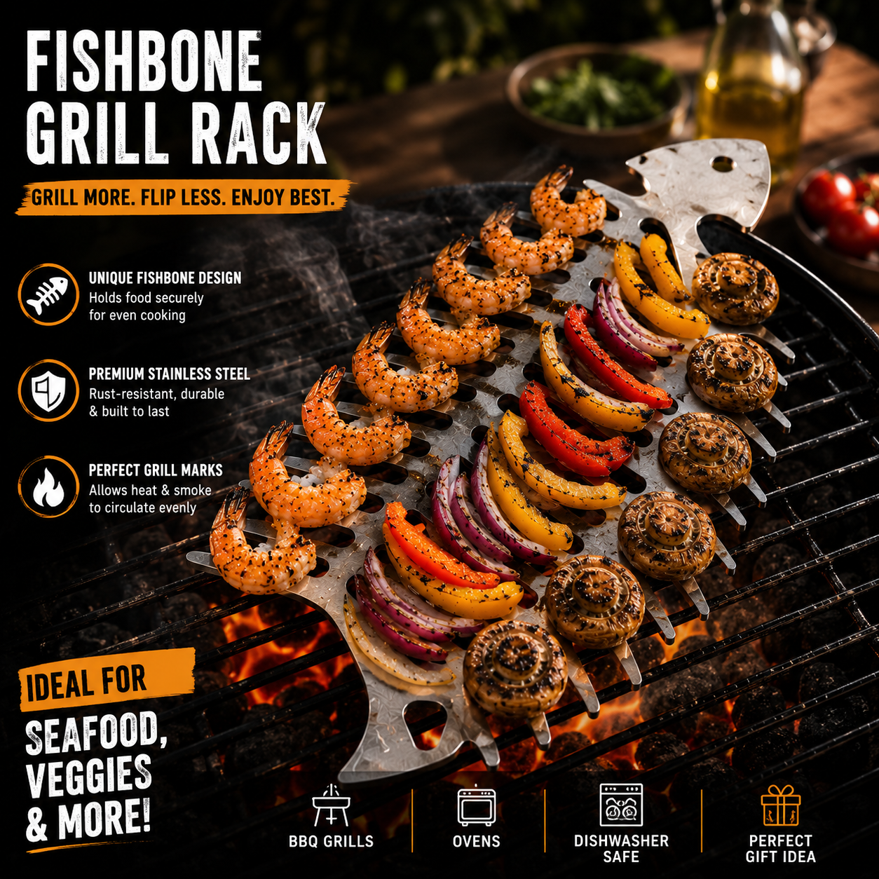 Fish Bone BBQ Skewer